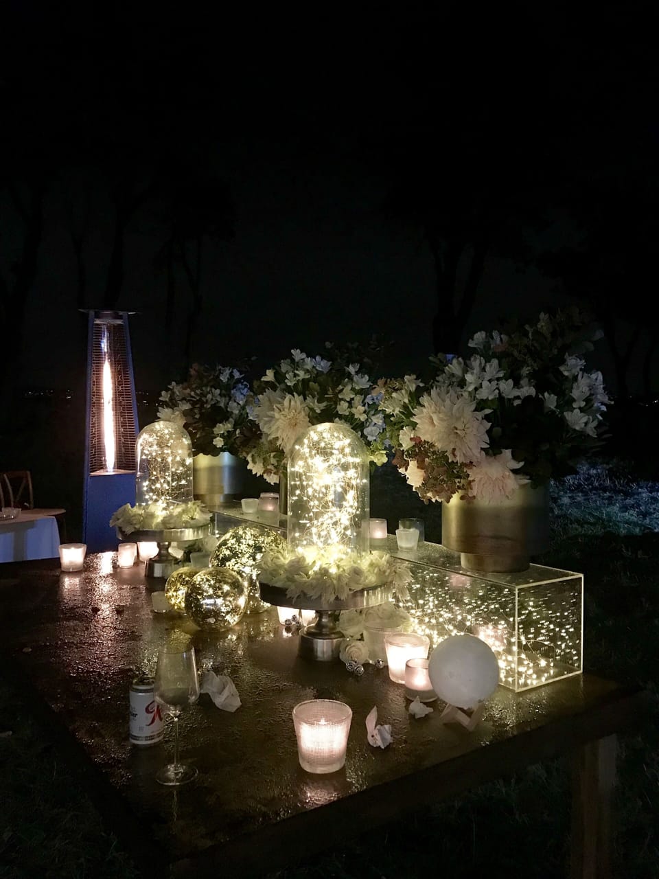 Outdoor banquet area