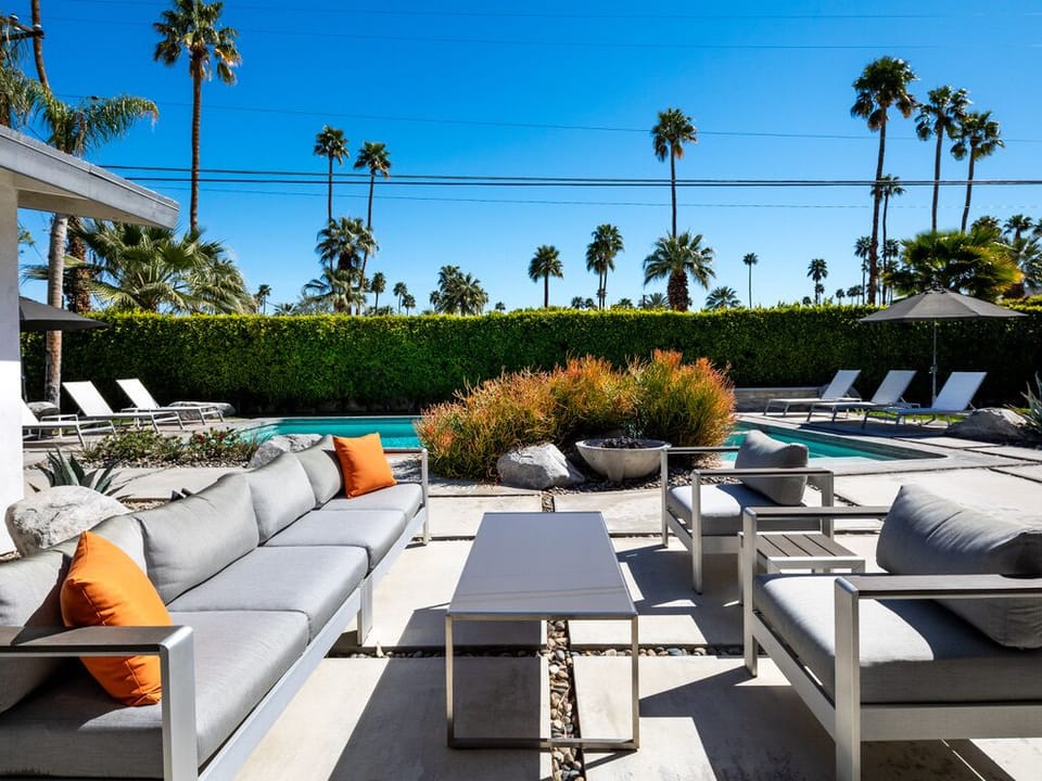 Gather outdoors for morning coffee or afternoon cocktails