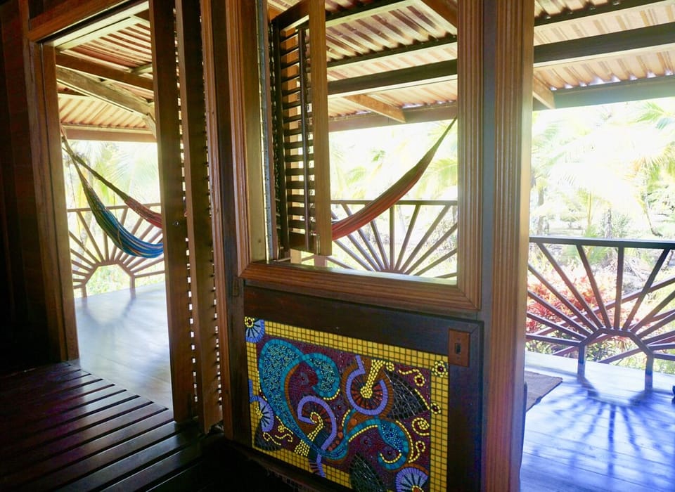 back patio with jungle views