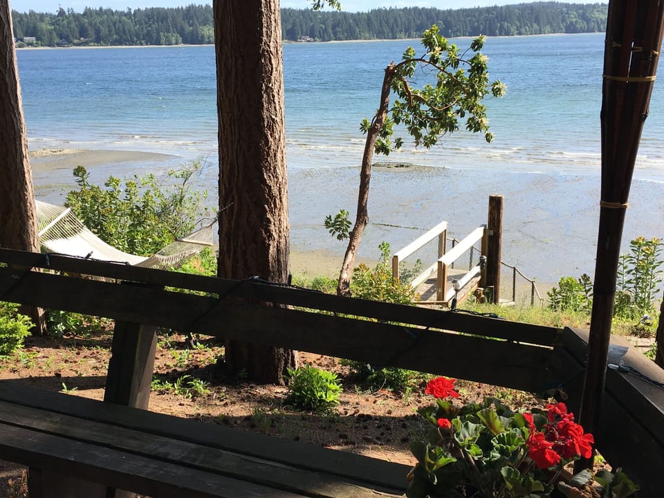 Deck, open to bulkhead and beach! Lay in hammock all day or beach walk!
