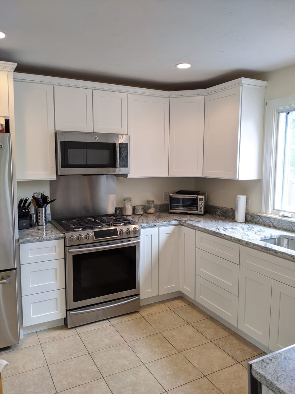 New cabinets and counters 