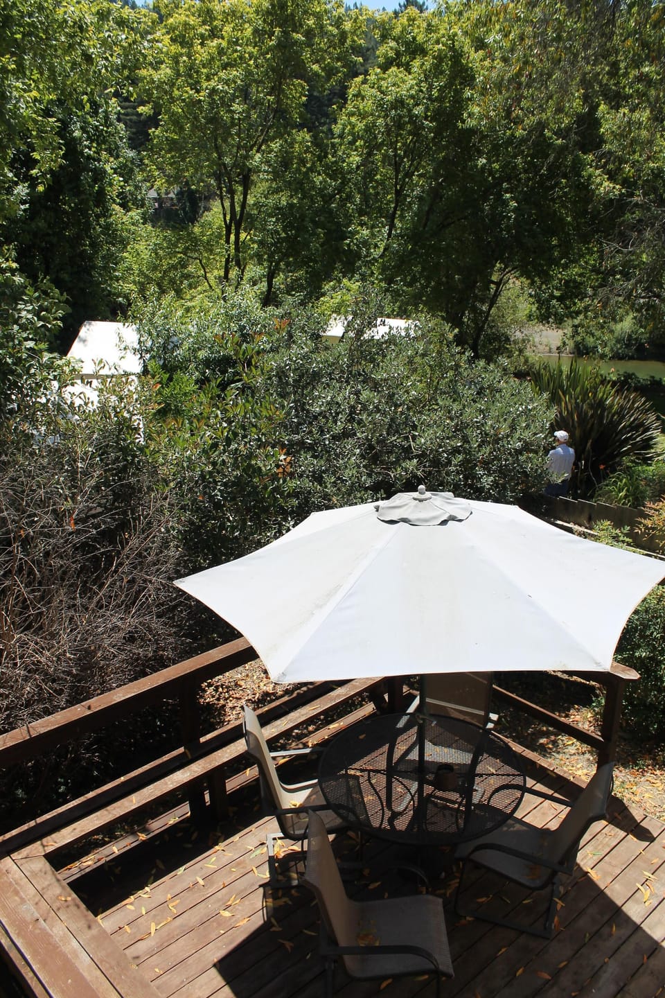 Rear yard and deck of Cottage #4