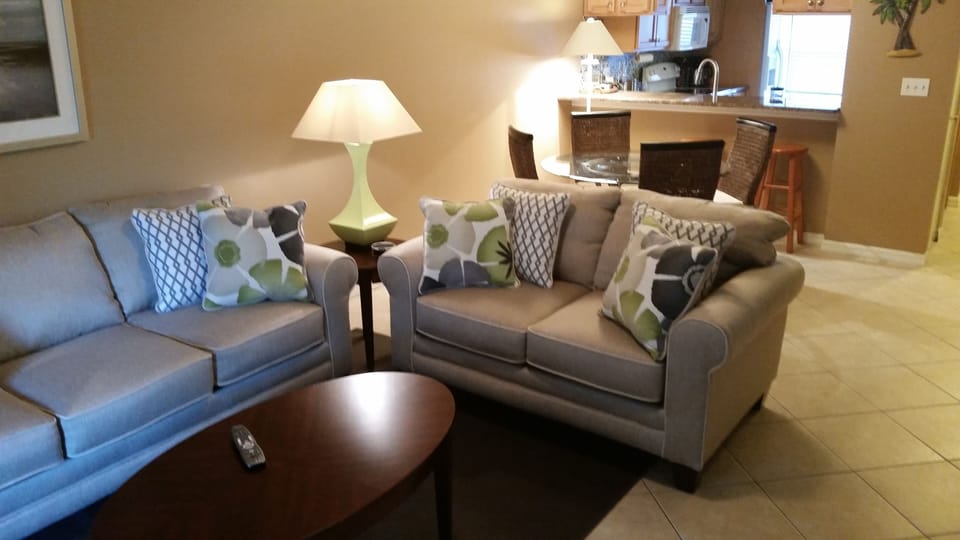 Love seat in living room