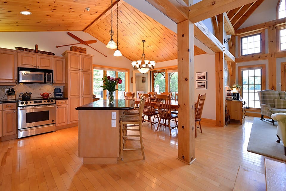 The open concept cottage main floor is the ultimate gathering space.