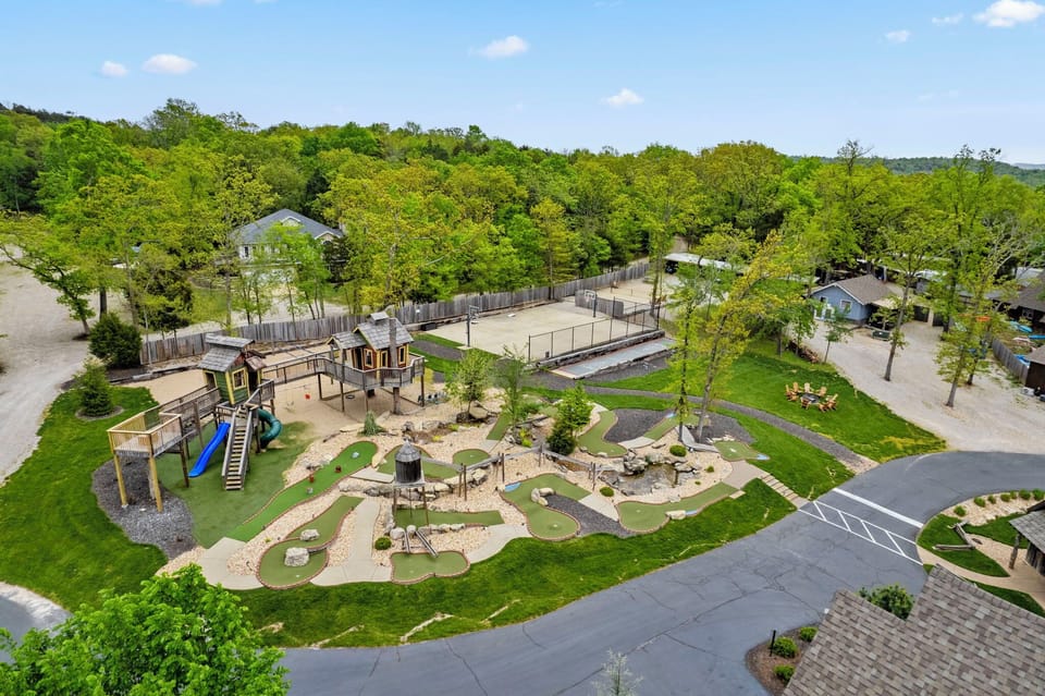 Mini golf and playground area
