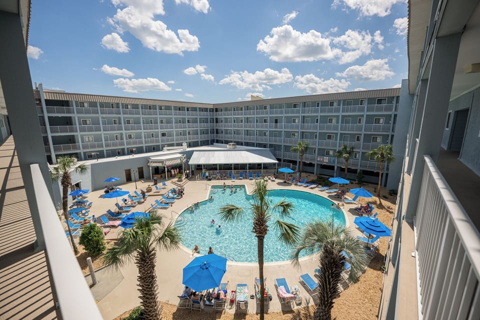 Heated outdoor pool, building 1
