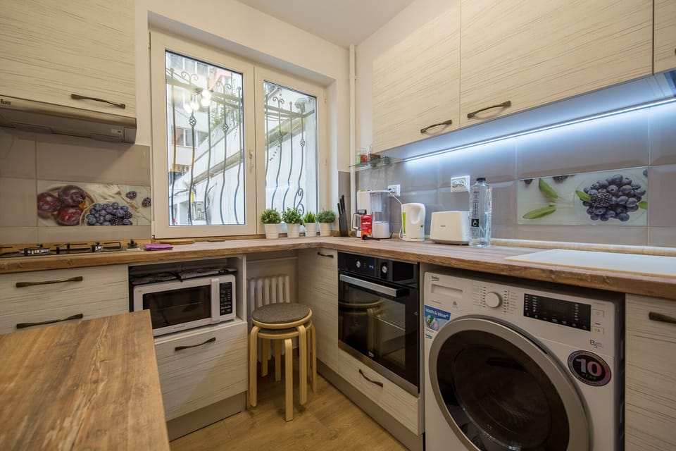 Gas stove, Microwave, Electric Oven and  Washing machine