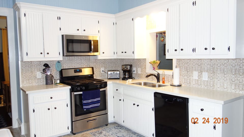 Fully stocked kitchen