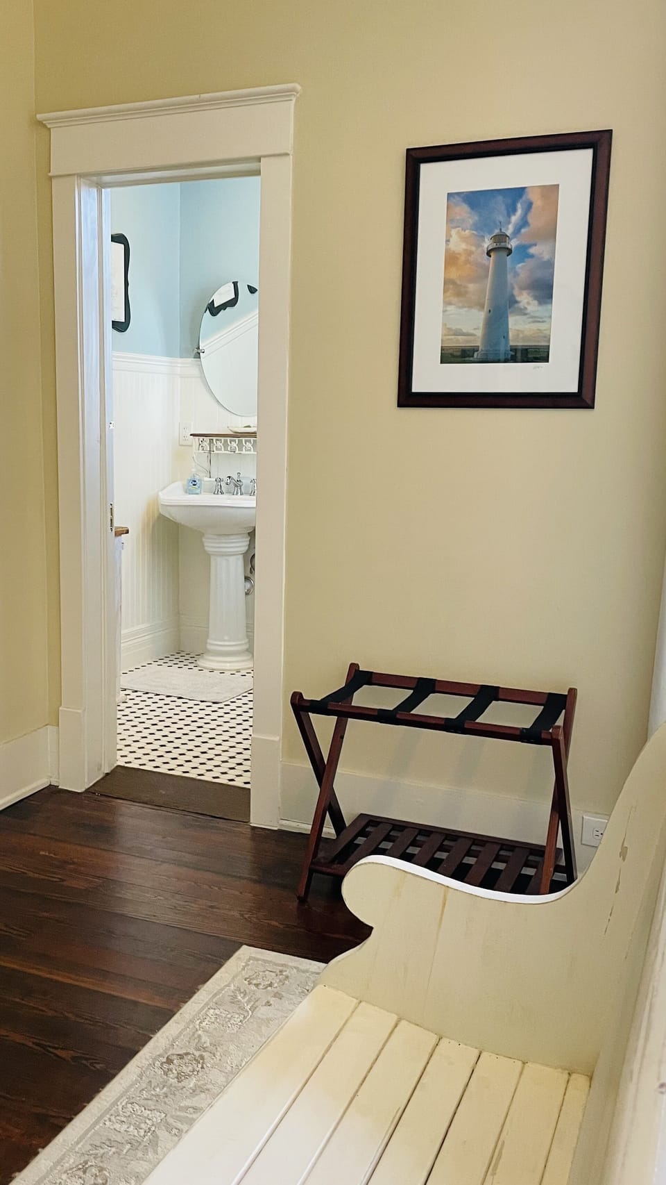 Attached half bath
