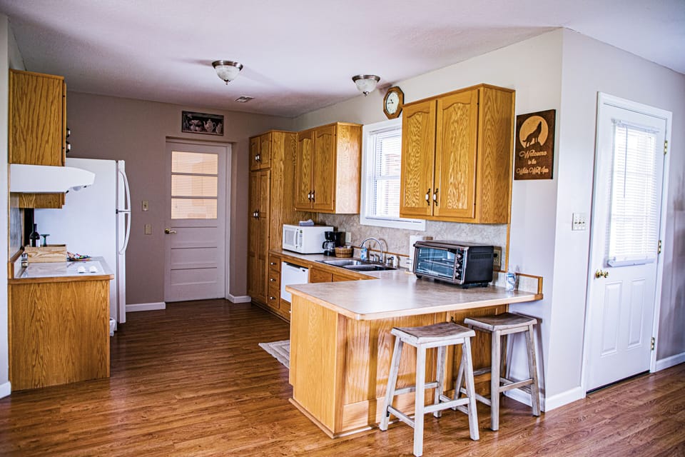 and kitchen stocked with everything you'll need and more.