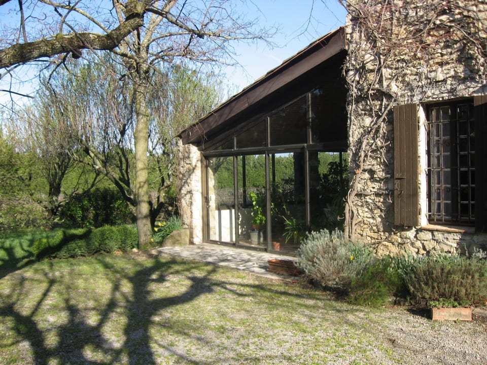 The verandah from outside in the early spring