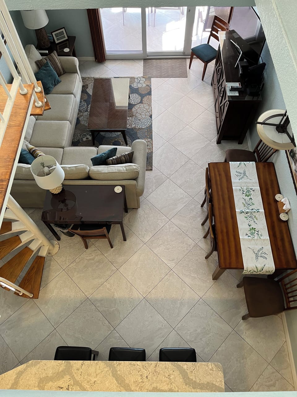 Living Area from Loft Bedroom