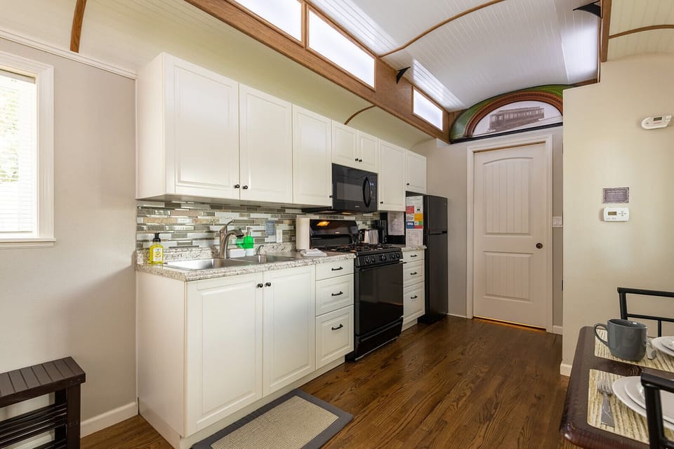 Plenty of overhead lighting and a touch of history all in one!