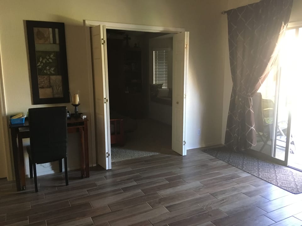 Door to studio room with Murphy Bed