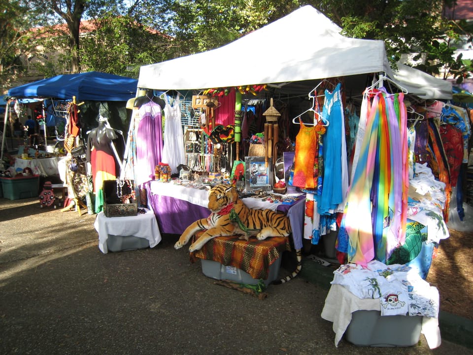 Local merchants in Cruz Bay