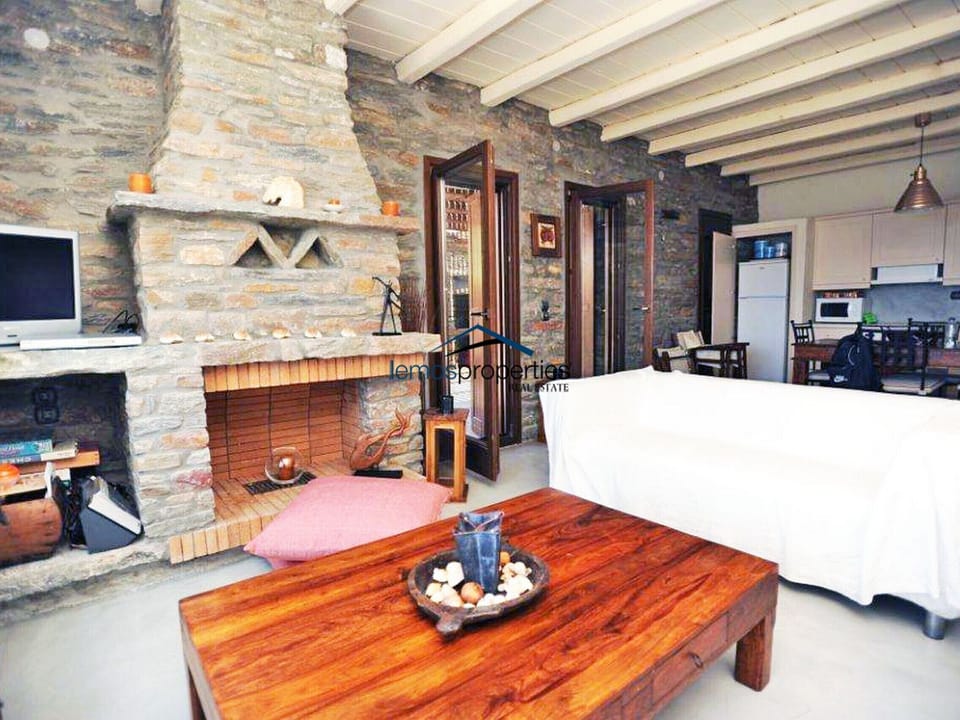 The main living room and kitchen