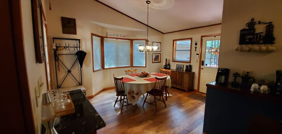 into the large dining room