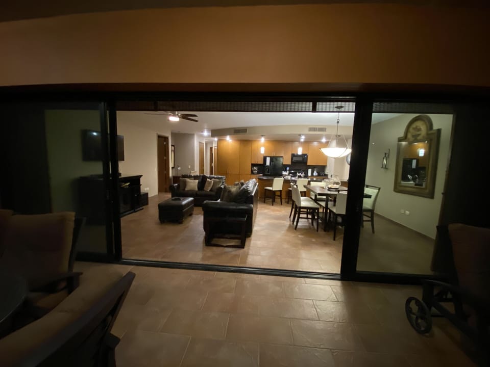 Kitchen.  The  indoors and outdoors all one. 