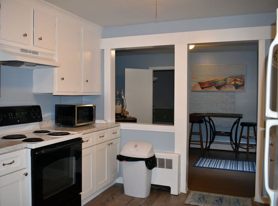 Kitchen with entry beyond
