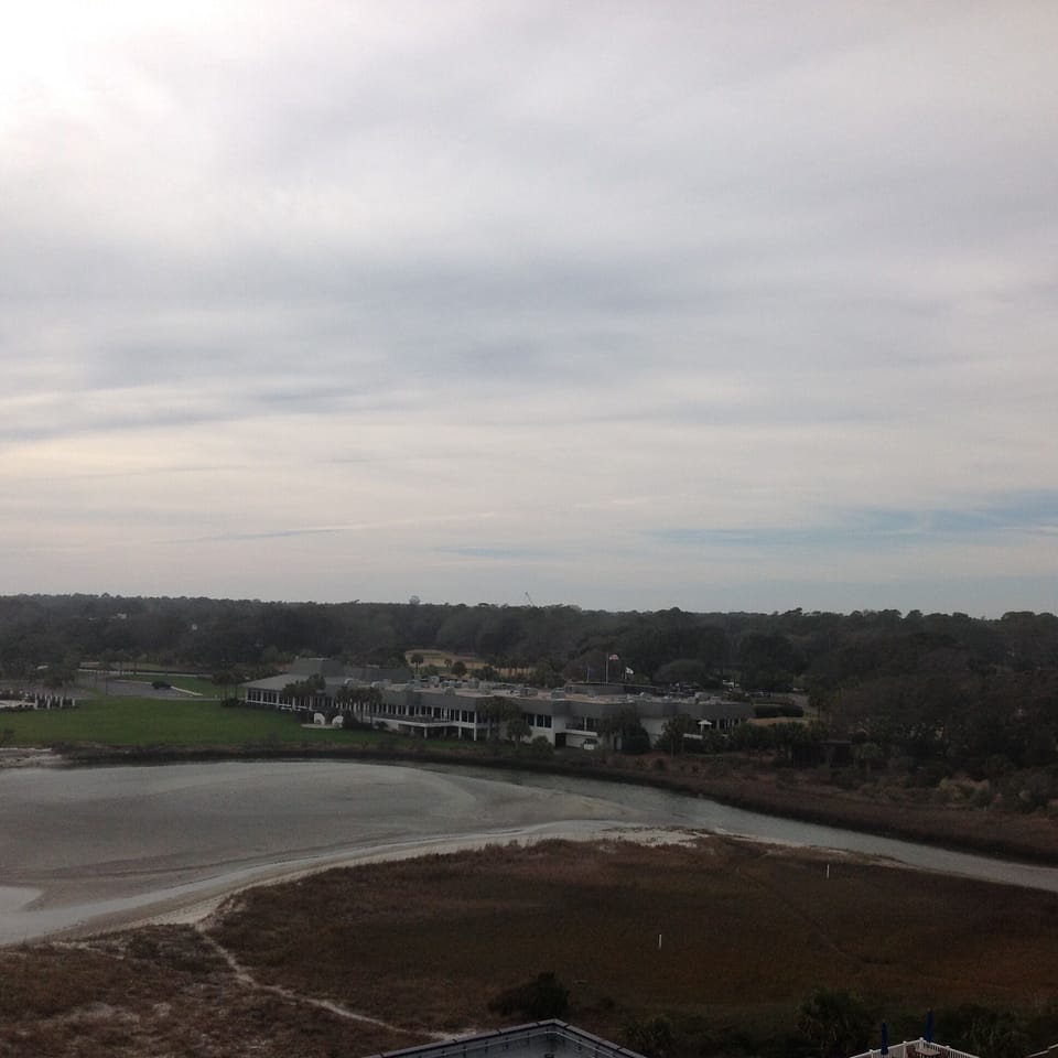 South view from front door overlooking inlet and Dunes Club