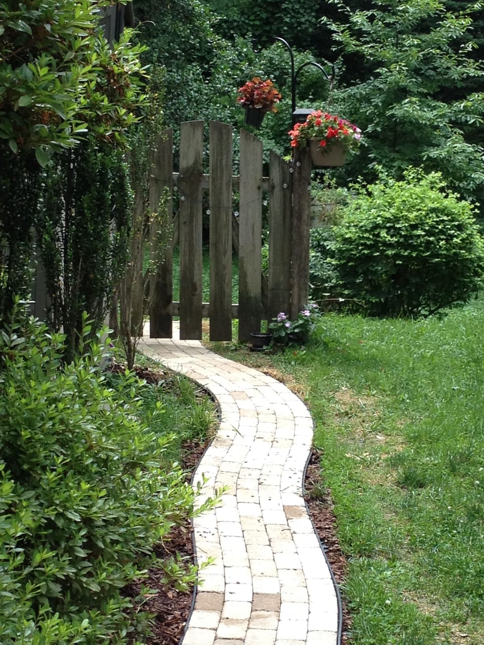 Here is your walkway.. go through the gate and you are in your own private yard.