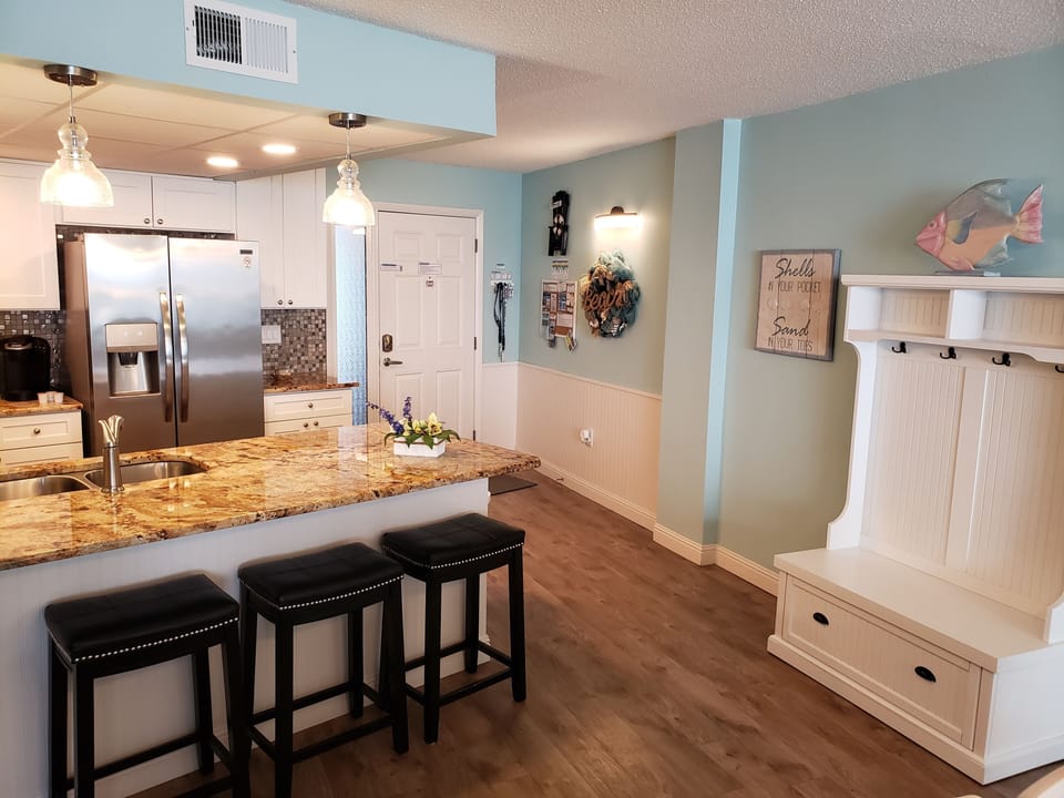 Entry and kitchen