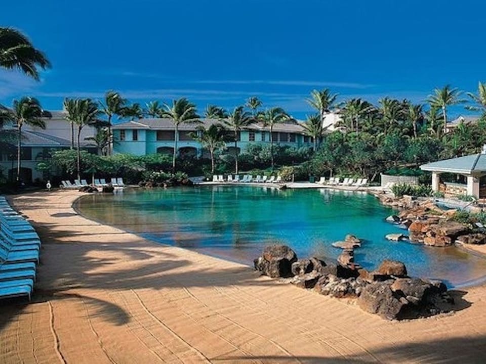 Inviting swimming pool and spa.