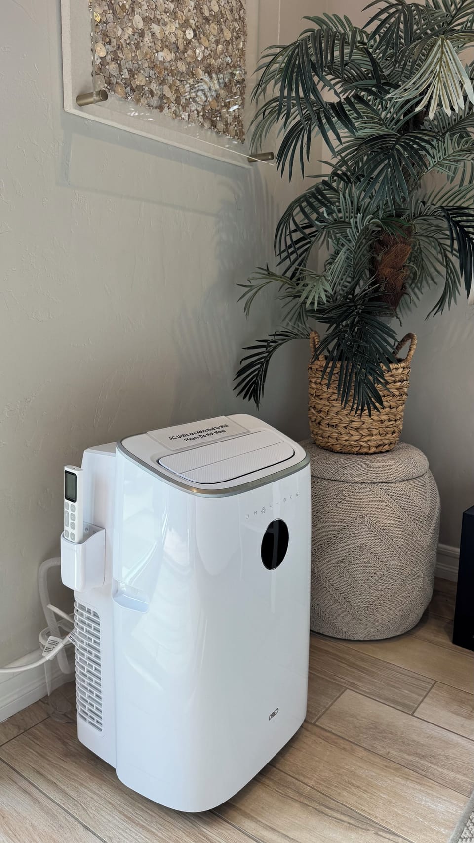 Air conditioning unit in primary bedroom