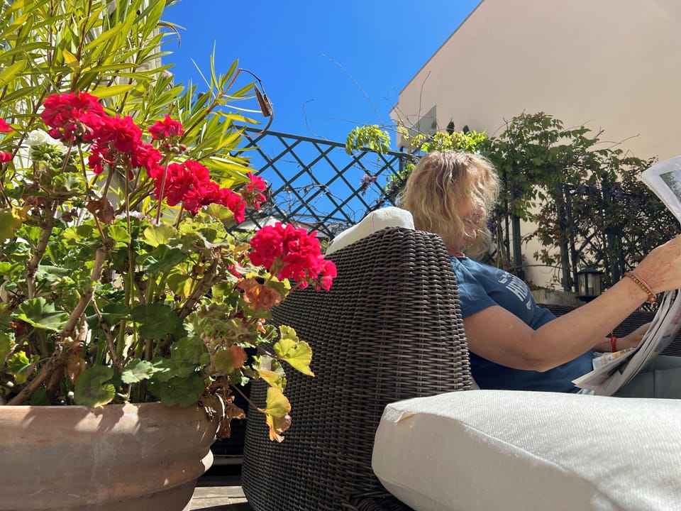 Relax on our large private roof terrace