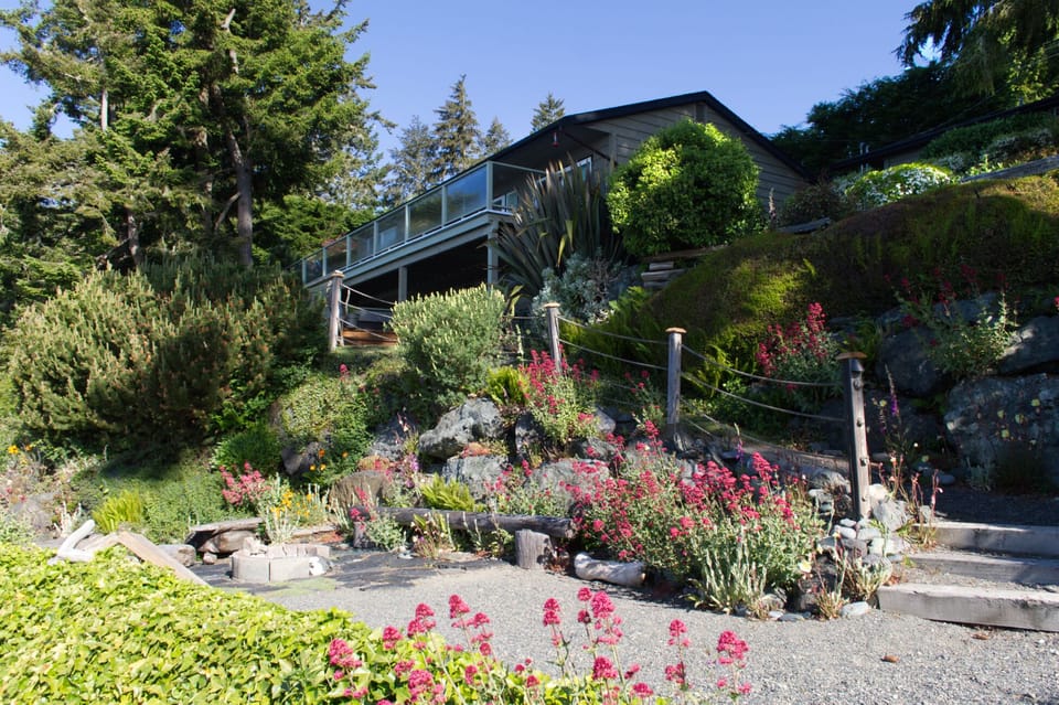 View of house from path to the beach