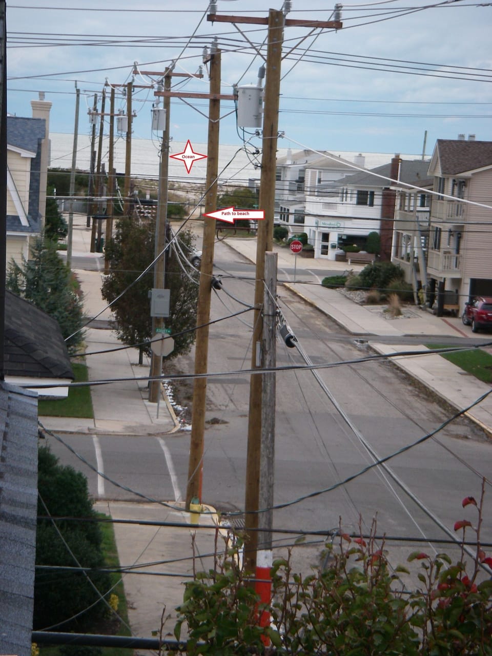 View towards beach & ocean from the roof 