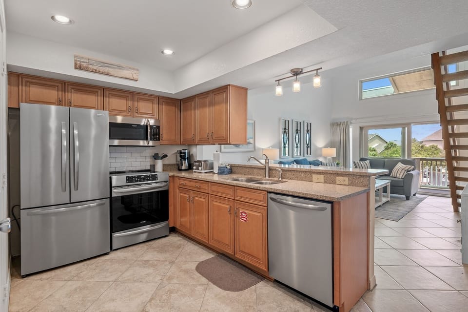 Large, open kitchen