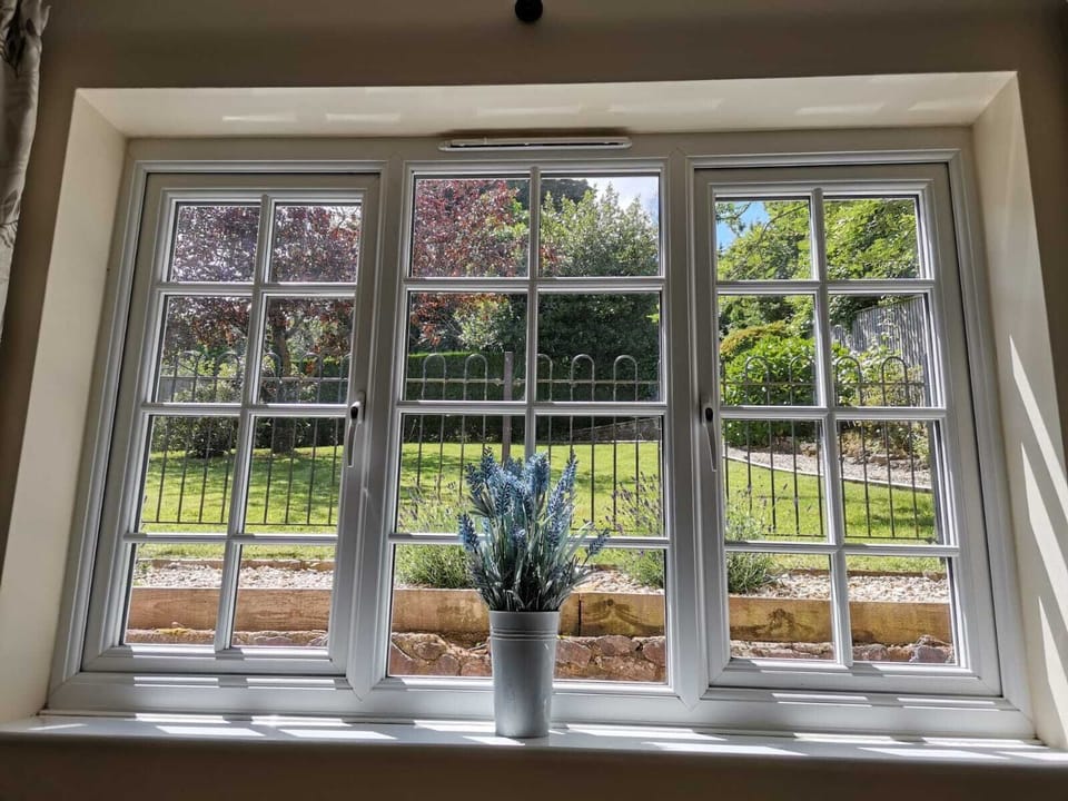 Beautiful view of the garden from bedroom window.