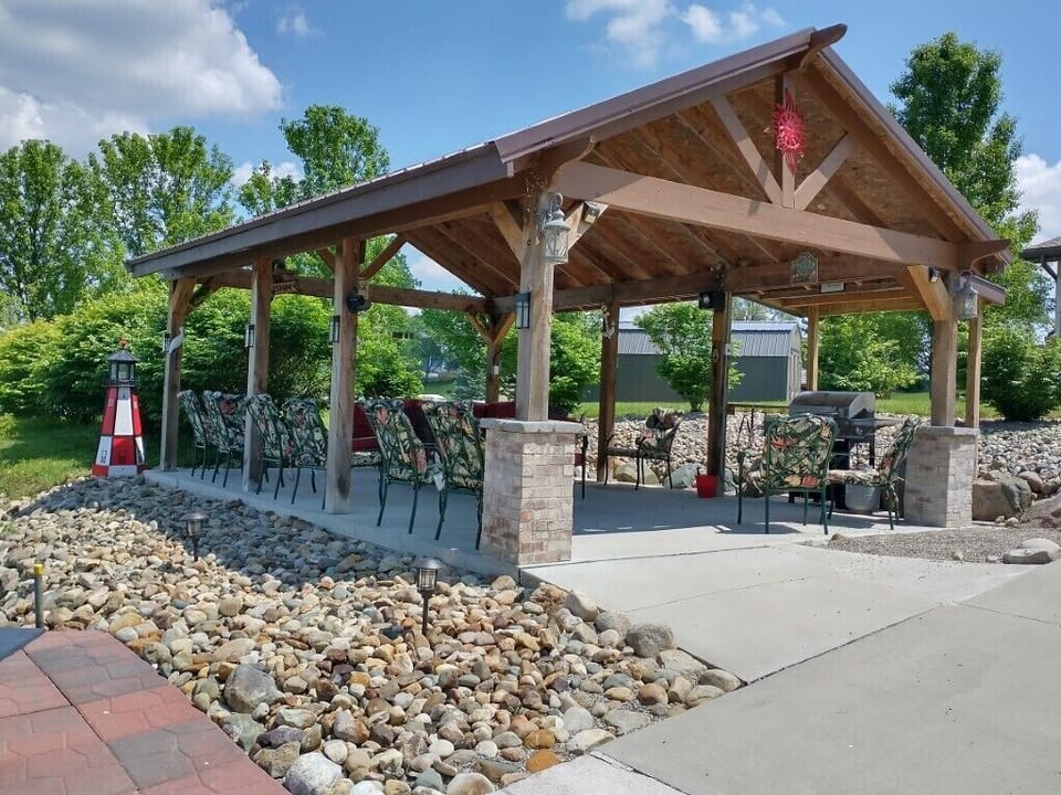 Relax & Dine at our Lakeside Pavilion w/ panoramic views of beautiful LAKE DIANE