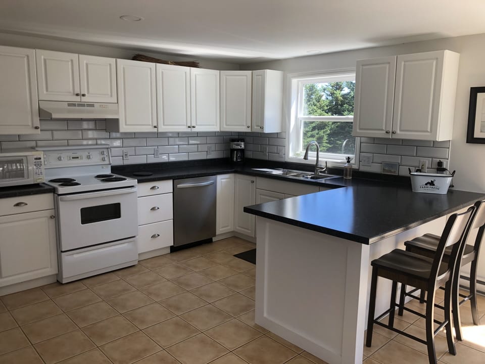 A bright and well equipped kitchen