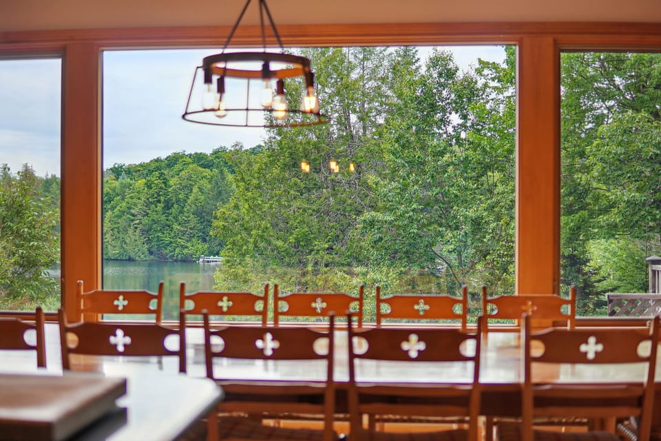 View of lake from dining room