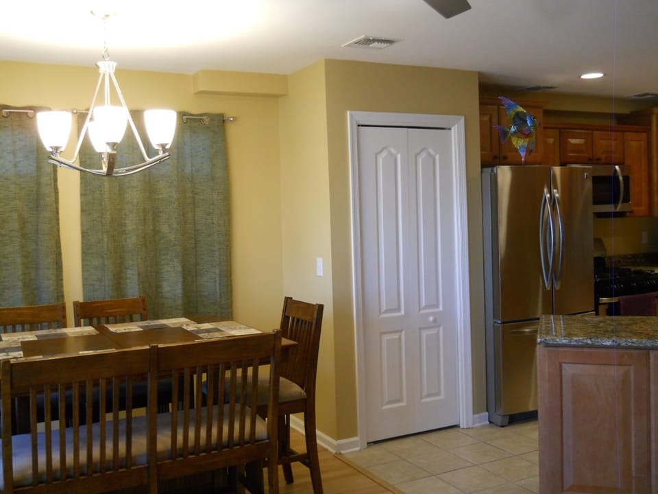 Dining area and kitchen