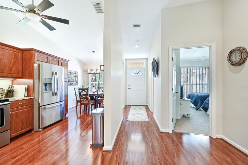 Kitchen looking toward front entry