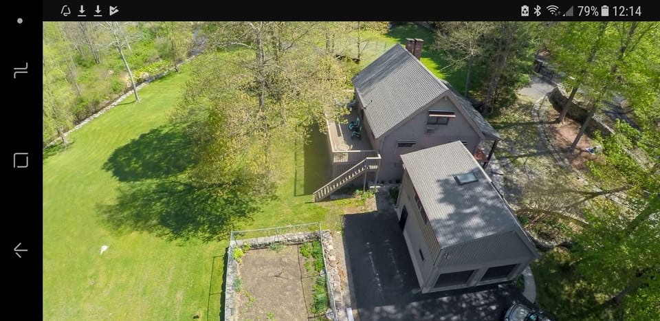 Aerial view of house