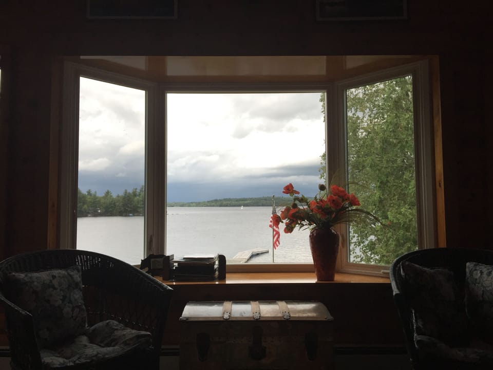 view from master bedroom, from the bed