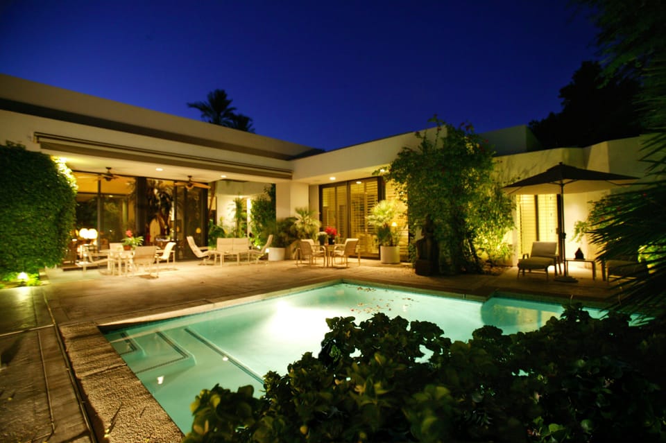 Casa Flora and the Santa Rosa mountains from the spa