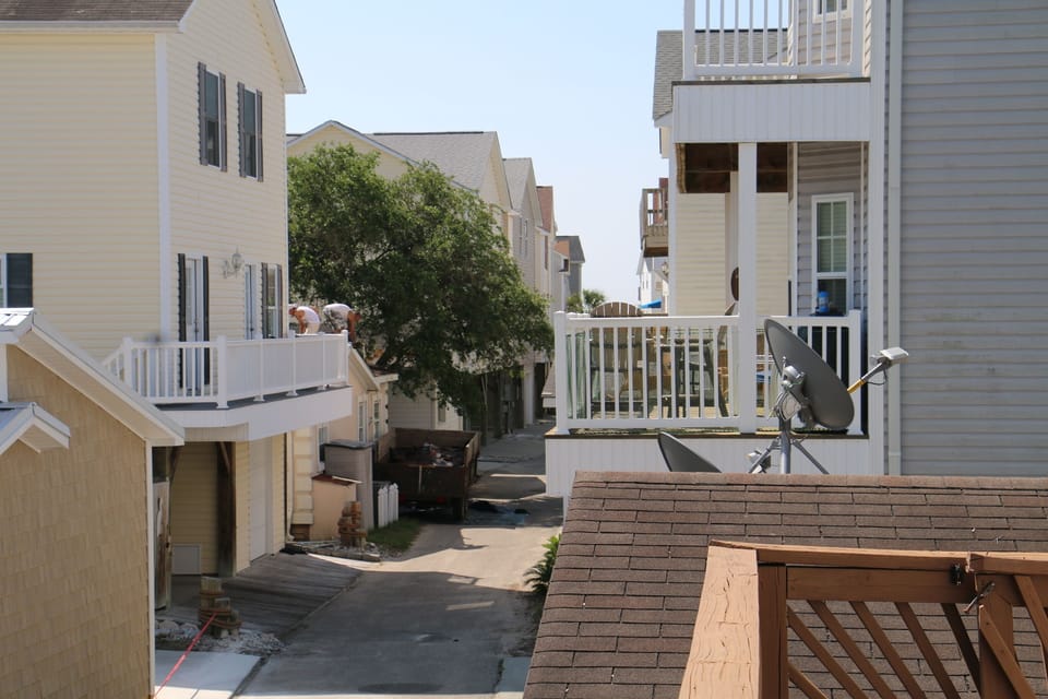 View from side deck looking towards ocean 