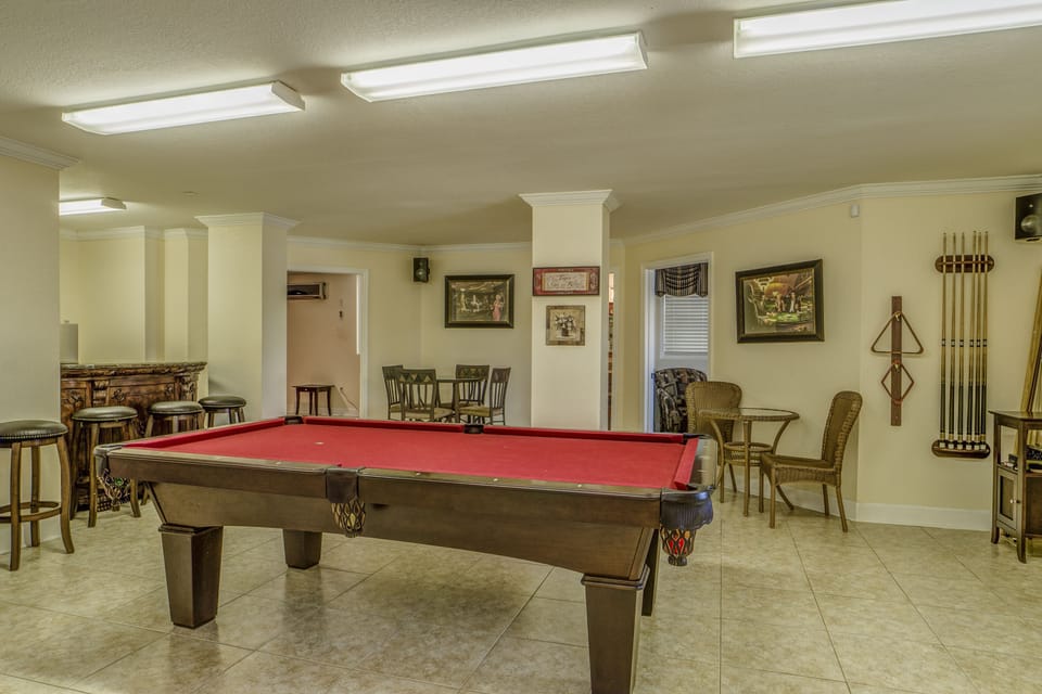 Ground Floor Game Room with Bar and Card Table