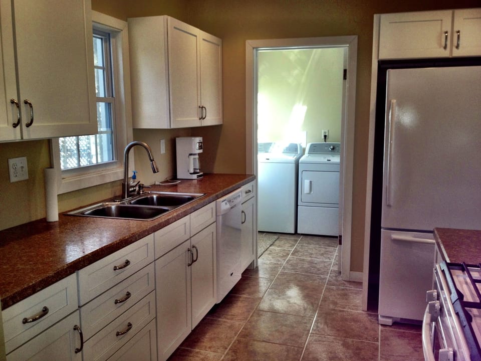 View to the new laundry room.
