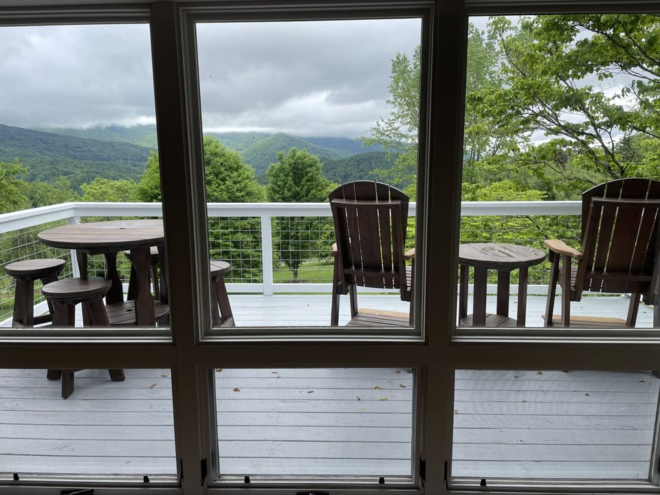 Mountain views from living room