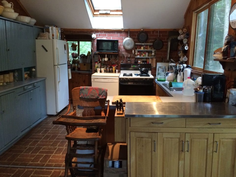 Kitchen of large cabin - opens to dining area