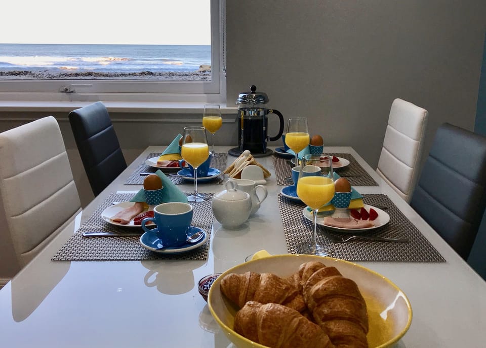 Enjoy a leisurely breakfast with spectacular views
