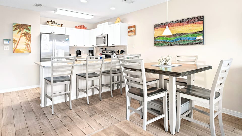 Pull up a stool at the bar or gather at the table.