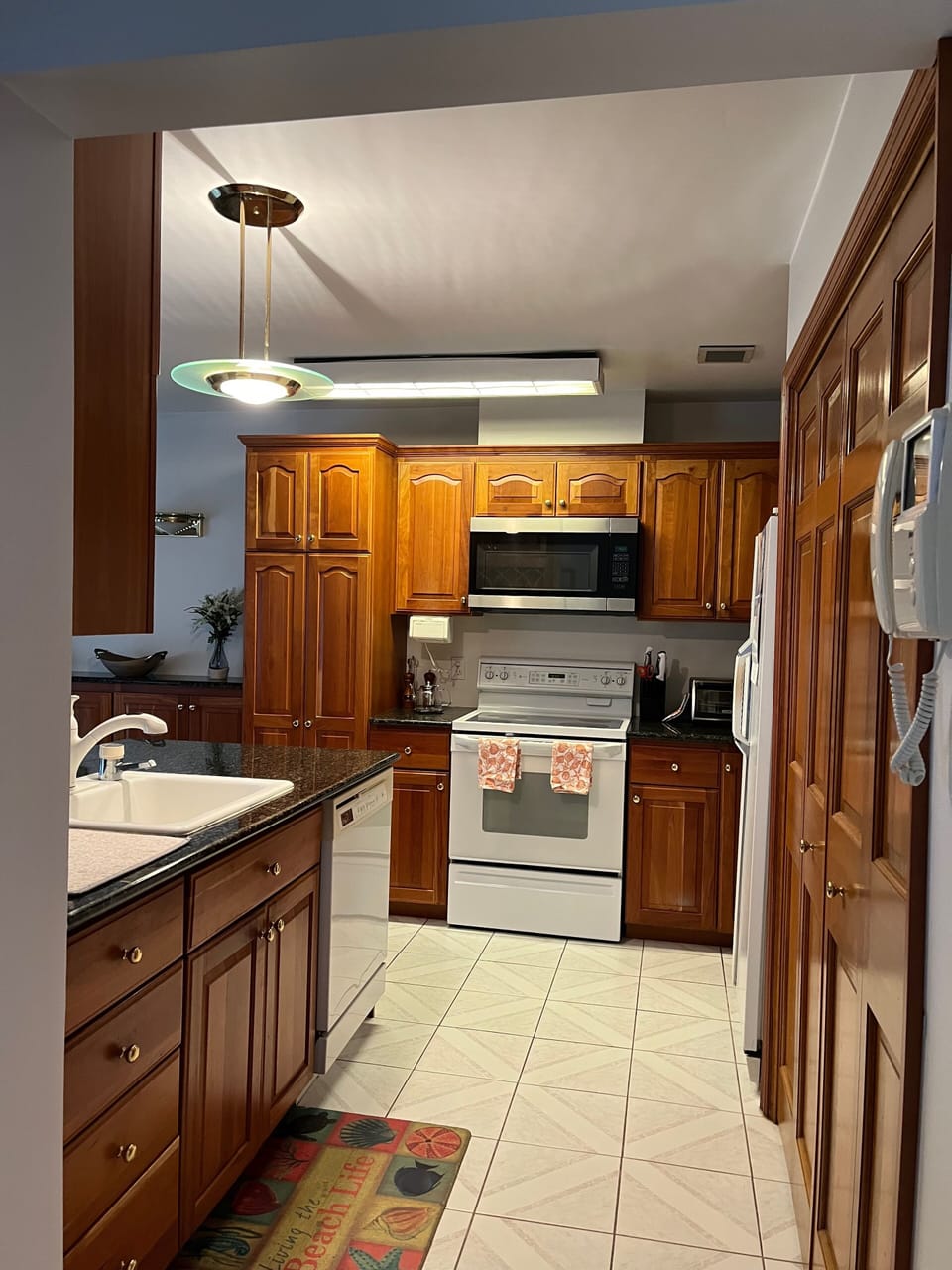 View of kitchen area