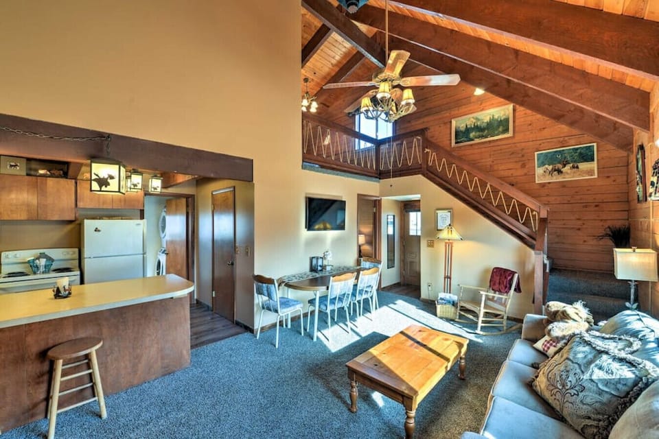 Kitchen, living room and dining area- located on the main floor